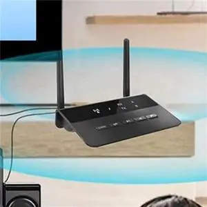 Bluetooth 5.2 Transmitter Receiver 2 in 1 Wireless 200ft Long Range Audio Adapter with CSR Chip for Speaker Car