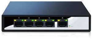 2.5GbE Ethernet Switch 5 Ports 2.5G Network Switch Fanless Small Home Lab Setup Switch Unmanaged Plug and Play EU Plug