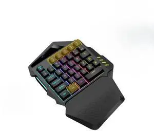 One-handed Wireless Gaming Keyboard Backlight Portable Mini Keyboard Game Controller for Gamers