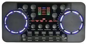 V300 Sound Card Bluetooth Compatible Audio Interface Mixer DJ Digital Effects Noise Reduction Console USB Recording
