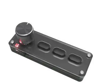 Mechanical Keyboard Mini Game Custom Programming Keyboard Silicone Silent 3 Keys 1 Knob Bluetooth Keyboard Black