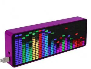 Rhythm light, color RGB music spectrum display, LED atmosphere light, electronic clock, voice control sensing spectrum