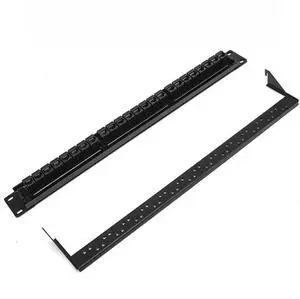 19 inch 1U cabinet rack pass-through 24 ports 6 patch panel RJ45 contact ports (RJ45 contact ports) modular frame