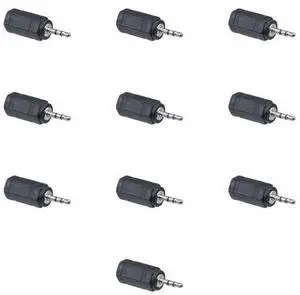Lumenzi 3.5mm Stereo Female to 2.5mm Stereo Male Headset Adapter, 10 Count, 1 Pack