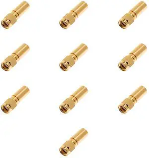 Lumenzi SMA Male Crimp Connector for LMR-240 Coaxial Cable  High-Performance Connector  10 Pcs Pack