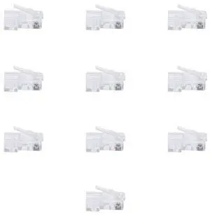 Lumenzi RJ45 Cat5e Connector - 8P8C - Stranded Cable for Network Cable Termination 10 Pcs Pack