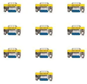 Lumenzi DB9 Male to DB9 Female Low Profile Port Saver for Compact Serial Connections 10 Pcs Pack