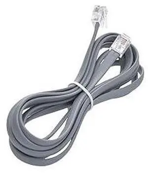 Lumenzi Durable 6 Conductor RJ12 Line Cord - Straight Cable for Home and Office Networking - 6P6C - Straight Pinout - 14 FT