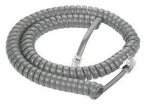 Lumenzi Long-Lasting 4 Inch Lead Handset Cord - Medium gray Telephone Cable for Extended Use and Reliable Performance - 25 FT
