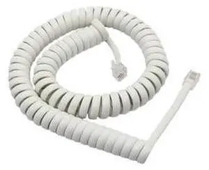 Lumenzi High-Quality 1.5 Inch Lead Handset Cord - White Durable Telephone Cable for Reliable Connections and Comfort - Ideal for Home Use - 12 FT