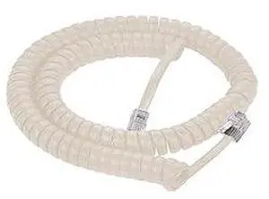 Lumenzi Premium 1.5 Inch Lead Handset Cord - Off-White Telephone Cable for Clear Voice Transmission and Reliability - Perfect for Home and Office - 12 FT