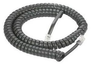 Lumenzi Flexible 1.5 Inch Lead Handset Cord - Dark Gray Telephone Cable for Convenient Handset Connectivity in Home and Office - 6 FT