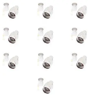 Lumenzi N Male Crimp Connector for LMR-400 & Belden 9913 Coax Cables  Heavy-Duty Signal Transfer  10 Pcs Pack