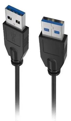 Lumenzi USB 3.0 Type A to Type A Cable Male to Male | SuperSpeed Data Transfer Cable for PC, Laptop, External Hard Drives, and Peripherals - 6 FT
