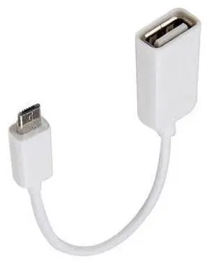 Lumenzi USB 2.0 Micro USB to A Female OTG Adapter Cable | Compact On-the-Go Data Transfer Cord for Smartphones, Tablets, and USB Devices - 6 IN