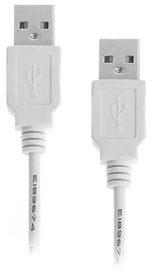 Lumenzi USB 2.0 A-Male to A-Male Data Transfer Cable | High-Speed USB Cord for PC, Laptops, External Hard Drives, and Peripherals - 3 FT
