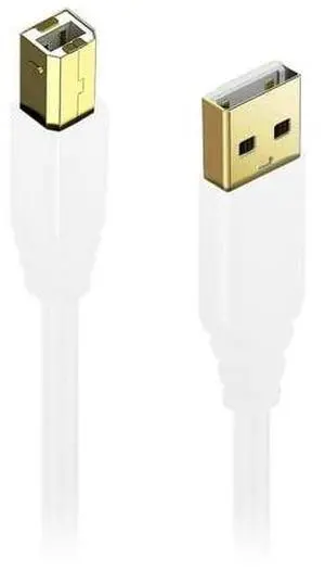 Lumenzi USB 2.0 A to B Cable Male to Male | High-Speed Printer Cable, Data Transfer Cord, Durable USB Connector for PC, Laptop, Printer, Scanner, and Hard Drive - 9 FT