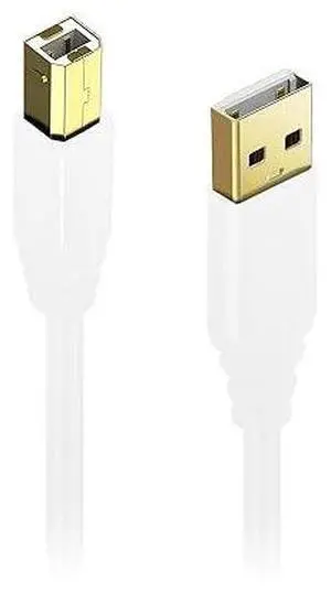 Lumenzi USB 2.0 A to B Cable Male to Male | High-Speed Printer Cable, Data Transfer Cord, Durable USB Connector for PC, Laptop, Printer, Scanner, and Hard Drive - 5 FT