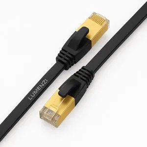 Cat8 Flat Ethernet Cable 1ft, 1 Pc Pack, 40Gbps 2000MHz Network Patch Cord, S/FTP Shielded LAN Cable with RJ45 Connectors, for Gaming, Router, Modem, Laptop Cat8 Flat Ethernet Cable 1ft, 1 Pc Pack, 40Gbps 2000MHz Network Patch Cord, S/FTP Shielded LAN Cable with RJ45 Connectors, for Gaming, Router, Modem, Laptop