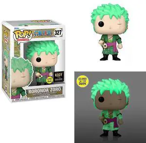 Funko POP! One Piece - Roronoa Zoro (Glow in the Dark) Vinyl Figure #327 Kody Trading Exclusive