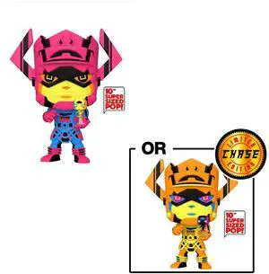 Funko POP! Fantastic Four - 10-Inch Galactus with Silver Surfer (Blacklight) Vinyl Figure #809 (PX)