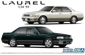 Aoshima: 1/24 GC34 Laurel Medalist V/Club S '93 Scale Model Kit #139