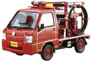 Aoshima: 1/24 Subaru TT2 Sambar Fire Engine '11 Scale Model Kit #119
