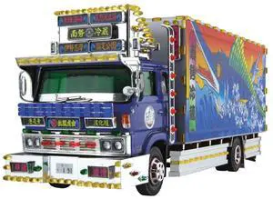 Aoshima: 1/32 Decoration Truck Nansei Reizo (4T Refrigerated) Special Liner Scale Model Kit #53