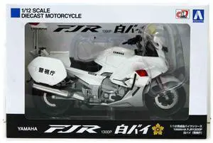 Aoshima: 1/12 Scale Yamaha FJR1300P Police Die-Cast Motorcycle