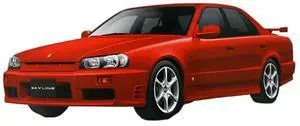 Aoshima: 1/24 NISSAN ER34 SKYLINE 25GT-X TURBO '98 Scale Model Kit #98