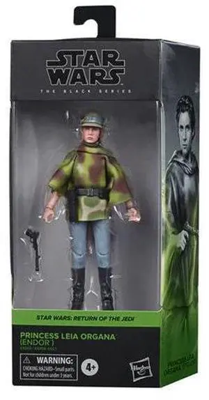 Star Wars: The Black Series - Leia Organa (Endor Battle Poncho) (Return of the Jedi) 6-Inch Action Figure