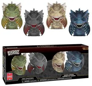 Funko Dorbz: Game of Thrones - Rhaegal, Drogon, Viserion, and Icy Viserion 4-Pack Vinyl Figure 2018 Summer Convention Exclusive