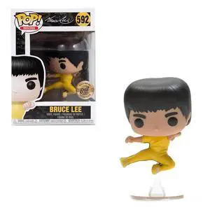 Funko POP! Enter the Dragon - Bruce Lee (Yellow) (Flying Man) Vinyl Figure #592 Bait Exclusive [READ DESCRIPTION]