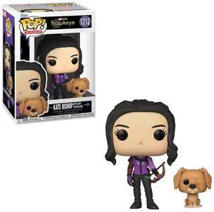 Funko POP! Marvel: Hawkeye - Kate Bishop with Lucky the Pizza Dog Vinyl Figure #1212
