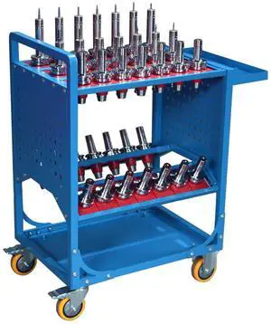 LOYISIKE US Stock CAT40 Tool Trolley BT40 Taper Tool Holder CNC Machine Tool Cart