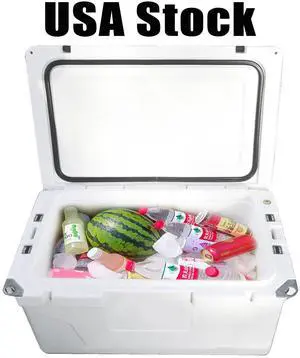 LOYISIKE White color ice cooler box 65QT camping ice chest beer box outdoor fishing cooler