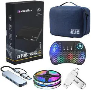 2025 New Box vSeebox V3 Plus 4GB+64GB 8K HDGift Accessory Pack