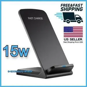 Wireless Fast Charger Charging Pad Stand Dock For Samsung Galaxy iPhone Phone