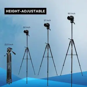60" Professional Camera Tripod Stand For DSLR Canon Nikon Sony Cameras + Bag