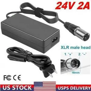2A Lead-Ac1d Battery Charger For Electric Pride Mobility WHEELCHAIR Sco0ter 2A Lead-Ac1d Battery Charger For Electric Pride Mobility WHEELCHAIR Sco0ter