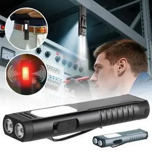 EDC Flat Flashlight with with Buzzer Pocket Flash Light for Camping Emergencies EDC Flat Flashlight with with Buzzer Pocket Flash Light for Camping Emergencies
