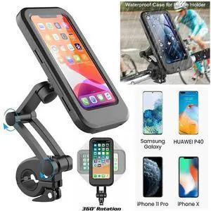 Motorcycle Bike Bicycle Handlebar Mount Holder Waterproof Cell Phone Universal Motorcycle Bike Bicycle Handlebar Mount Holder Waterproof Cell Phone Universal