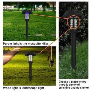 Solar Powered Electric Mosquito Killer Lamp LED Trap Lamp Fly Bug Insect Zapper Solar Powered Electric Mosquito Killer Lamp LED Trap Lamp Fly Bug Insect Zapper