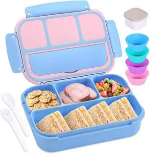shell and turtle Bento Box Adult Lunch Box, Lunch Containers for Kids Girls Boys with 4 Compartments, Lunchable Food Container with Utensils, Sauce Jar, Muffin Liners, 40 Oz/5 Cup, Blue Pink shell and turtle Bento Box Adult Lunch Box, Lunch Containers for Kids Girls Boys with 4 Compartments, Lunchable Food Container with Utensils, Sauce Jar, Muffin Liners, 40 Oz/5 Cup, Blue Pink