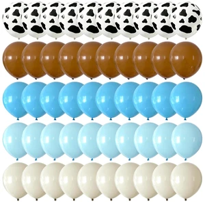 Cow Print Balloons 12 Inch 55 Pcs Light Blue Brown Sand White Cow Balloons | with Tape Strip and Ribbon for Cowboy First Rodeo Birthday Party Baby Shower Farm Western Teme Party Decorations Cow Print Balloons 12 Inch 55 Pcs Light Blue Brown Sand White Cow Balloons | with Tape Strip and Ribbon for Cowboy First Rodeo Birthday Party Baby Shower Farm Western Teme Party Decorations