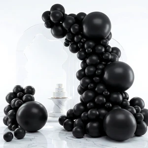 Balloon Arch Kit Black Balloons Different Sizes 129pcs for Garland | Pack of 18 12 10 5 Inch Garland Latex Balloons for Graduation Birthday Party Wedding Casino Gaming Retirement Decorations Balloon Arch Kit Black Balloons Different Sizes 129pcs for Garland | Pack of 18 12 10 5 Inch Garland Latex Balloons for Graduation Birthday Party Wedding Casino Gaming Retirement Decorations