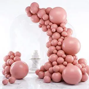 RUBFAC Pink Balloons Different Sizes Dusty Rose Balloon Arch Kit 129pcs | Latex Blush Balloon Garland Arch Kit for Valentine's Day Birthday Baby Shower Wedding Princess Boho Theme Party Decoration RUBFAC Pink Balloons Different Sizes Dusty Rose Balloon Arch Kit 129pcs | Latex Blush Balloon Garland Arch Kit for Valentine's Day Birthday Baby Shower Wedding Princess Boho Theme Party Decoration