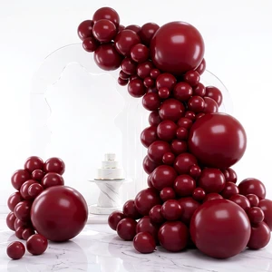 Burgundy Balloons Different Sizes Ruby Red Balloon Arch 129pcs | Latex Maroon Dark Crimson Balloon Garland Arch Kit for Wedding Anniversary Birthday Party Decorations Burgundy Balloons Different Sizes Ruby Red Balloon Arch 129pcs | Latex Maroon Dark Crimson Balloon Garland Arch Kit for Wedding Anniversary Birthday Party Decorations