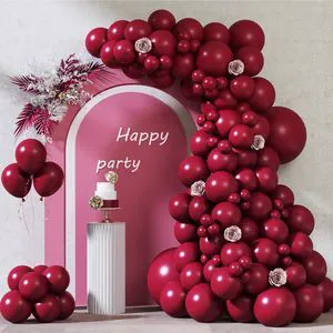 Burgundy Balloons 87pcs Different Sizes 18 12 10 5 Inches, Maroon Latex Balloons Arch Kit Garland for Birthday Wedding Graduation Baby Shower Valentine's Day Party Decoration Burgundy Balloons 87pcs Different Sizes 18 12 10 5 Inches, Maroon Latex Balloons Arch Kit Garland for Birthday Wedding Graduation Baby Shower Valentine's Day Party Decoration