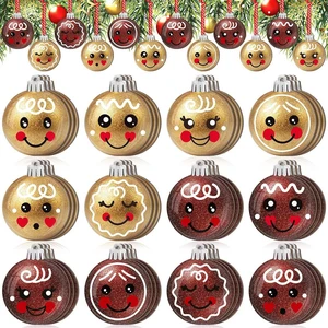 12Pcs Christmas Hanging Ornaments Cute Santa Gift Ball Double Sided Printing Tree Decorations with Gold Red Glitter Design Wooden Ornaments Xmas Bling Decorations for Winter Holiday Party Home Decor 12Pcs Christmas Hanging Ornaments Cute Santa Gift Ball Double Sided Printing Tree Decorations with Gold Red Glitter Design Wooden Ornaments Xmas Bling Decorations for Winter Holiday Party Home Decor